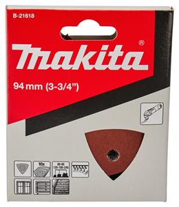 Makita Delta-Schleifpapier für Holz Set, 93mm, 10-teilig, Schleifblatt