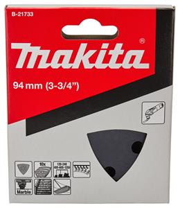 Makita Delta-Schleifpapier-Set für Stein, 93mm, 10-teilig, Schleifblatt