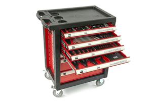 HBM 154-delige PREMIUM gereedschapswagen ROOD