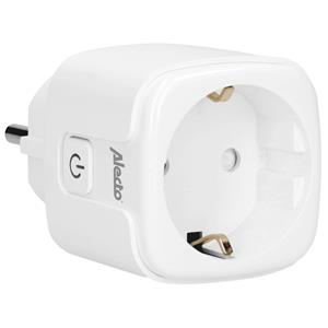 Alecto Smart Wifi Tussenstekker Met Energiemeter, 16a, 3680w  Smart-plug20 Wit