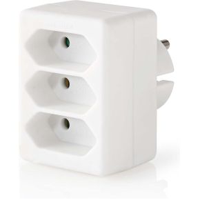 Stopcontactsplitter Schuko naar 3x EU Wit