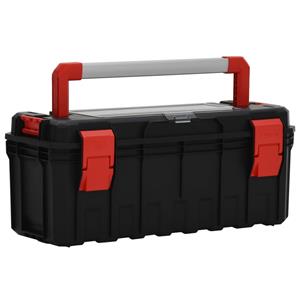 vidaXL Werkzeugkoffer Schwarz und Rot 65x28x31,5 cm 