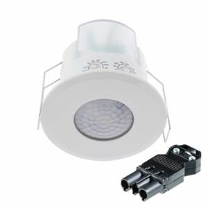 Klemko Aanwezigheiddetector plafond Inbouw PIR LED 800W licht automatisch aan stekkerklaar GST18