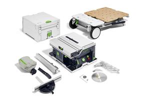 Festool CSC SYS 50 EBI-Basic-Set 36V (2x18V) Accu tafelcirkelzaag body incl. onderstel en accessoires - 280mm