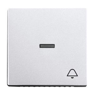 Busch-Jaeger Abdeckung Symbolwippe  Klingel  Future Linear Aluminium, Weißaluminium (RAL 9006) 2