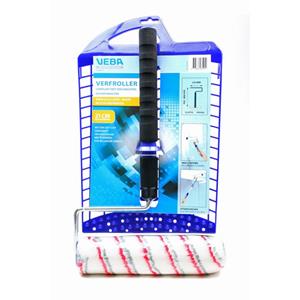 Verfroller 21 cm met verfrooster en verlengsteel -
