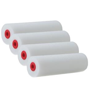 Sorx Set van 4x stuks schuim verfrollers lakroller2,5 x 10 cm -