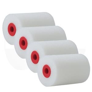 Sorx Set van 4x stuks schuim verfrollers precisie lakroller2,5 x 5 cm -