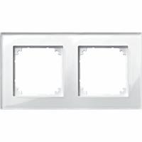 Merten 489219 Echtglasrahm.2fach Brillantweiß - Merten 489219 Echtglasrahm.2fach Brillantweiß