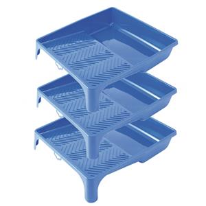 Sorx 3x stuks verfbakken voor verfrollers/lakrollers blauw tot 25 cm -