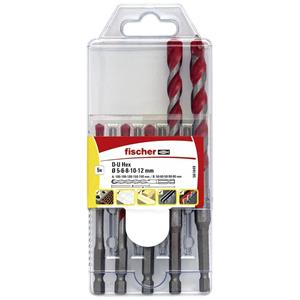 Fischer 561649 D-U Hex Set 5-12 mm 5-delig Universeel boor assortiment