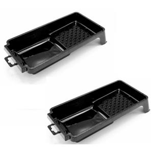 Benson 2x Verfbakken voor verfrollers zwart tot 15 cm -