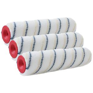 Sorx Set van 3x stuks muur vacht anti-spat verfrollers nylon pluisvrij 6,2 x 18 cm -