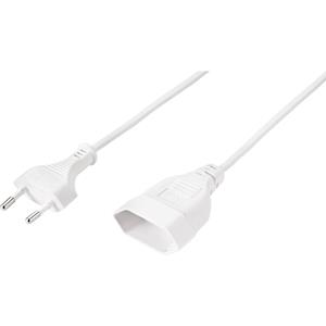 Sygonix SY-5044228 Strom Kabel Verlängerung Weiß 3.00m