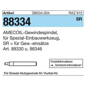 Sonstige AMECOIL-Gewindespindel ART 88334  M 14 für Spezial-Einbauwerkzeug SR S