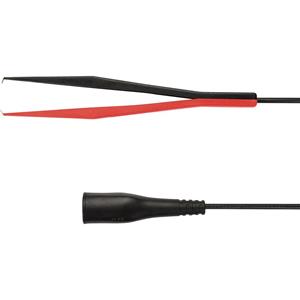 Schützinger KML 7499 / PZ / RG174 / 100 Messleitung [Stecker 4mm - Kelvin-Klemme] 100.00cm Schwarz