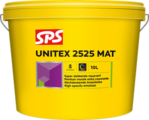 SPS Unitex Muurverf 2525 Mat 10 Liter 100% Wit