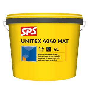 SPS 10107728 Unitex 4040 Mat Muurverf - Wit - 4L