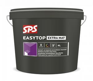 SPS 10308215 Easytop Extra Mat Muurverf - Wit - 4L