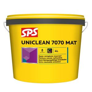 SPS Uniclean 7070 Mat 10 Liter + Gratis Paintura Lucamax Muurverfroller Pro Met Beugel Maak Uw Keuze: 100% Wit