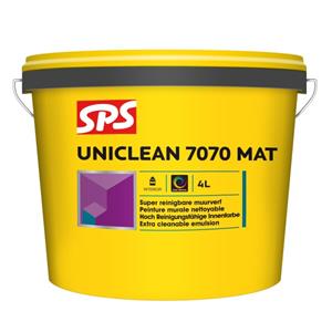 SPS Uniclean 7070 Mat 10 Liter + Gratis Paintura Lucamax Muurverfroller Pro Met Beugel Maak Uw Keuze: Kleur Naar Keuze