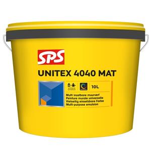 SPS 10107725 Unitex 4040 Mat Muurverf - Wit - 10L