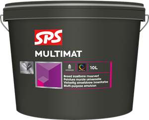 SPS Multimat Muurverf Ral 9010 10 Liter