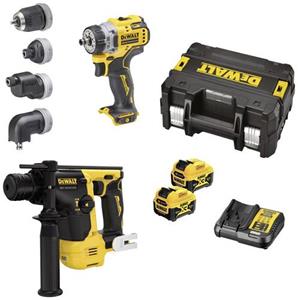 DEWALT DCK2101P2T-QW Accu-schroefboormachine, Accu-boorhamer 12 V 5 Ah Li-ion Incl. accu, Incl. 2 accus, Incl. lader