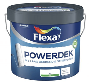 Flexa powerdek muur en plafond 9016 10 ltr