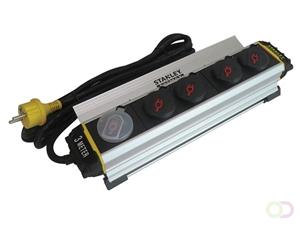 Stanley 4-Voudige Stekkerdoos Clamp - met klapdeksels en klem