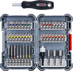 Bosch Professional Bit-Set "Pick&Click", 45-teilig, mit Schrauber-Griff