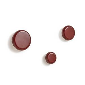 kavehome Kave Home Kapstokhaak Nadue Set van 3 stuks - Wijnrood
