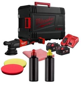 Milwaukee M18 FROP15-502X KIT | Accu Excentrische Polijstmachine | 2 x 5.0 Ah Accu + snellader |Incl. accessoires | In HD-box - 4933492352 493349235