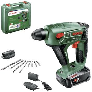 Bosch and Garden Uneo Maxx -Accu-boorhamer 18 V 2.5 Ah Li-ion Incl. accu, Incl. lader, Incl. koffer