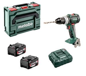 Metabo SB 18 LT BL 18V accu klopboor-/schroefmachine set (2x Li-Power 4,0Ah accu) in x - koolborstelloos