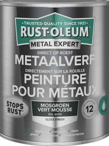 Rust-oleum metal expert metaalverf direct op roest hoogglans waterbasis ral 3000