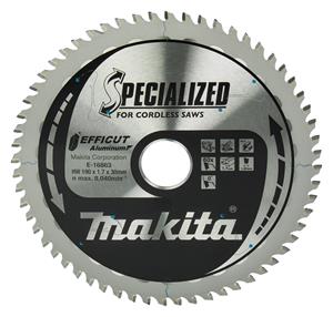 Makita Afkort- en cirkelzaagblad Aluminium Efficut 216x30mm 60T 0g - E-16916