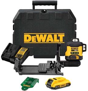 DeWALT CLE34031D1-QW 18V Li-ion Accu zelfnivellerende Kruislijnlaser set (1x 2.0Ah) - 3x360° - Groen