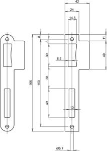 Lips sluitplaat SPU2420R tbv d/n 2400 serie roh rvs