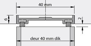 Alprokon borstelprofiel 3040 F1 40mm 2400mm