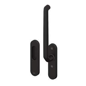 S2 hefschuifdeurgreep zwart blind incl.opbouw kom dd 47-77mm