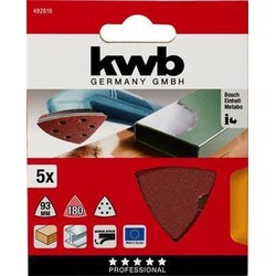 Kwb 492818 Deltaschuurpapier Korrelgrootte 180 (Ø) 93 mm 5 stuk(s)