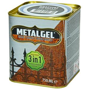 Praxis Metalgel metaallak grafiet glans zijdemat 750ml