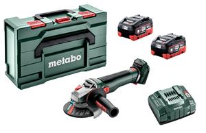 Metabo WB 18 LT BL 11-125 Quick 18V Li-ion Accu haakse slijper set (2x 8.0 LiHD Ah) in x