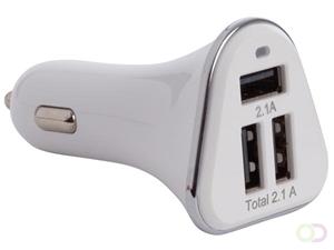 Velleman AUTOLADER MET 3 USB-POORTEN (5 VDC - 4.2 A) - 21 W max.