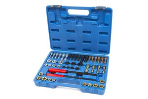 HBM schroefdraad reparatie, tap en snijset 48-delig