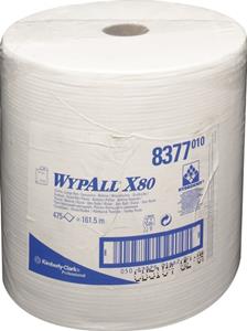 Kimberly Clark KI1062 KC 8377 Wypall X80 doekjes grote rol, wit 1 rol x 475 doekjes