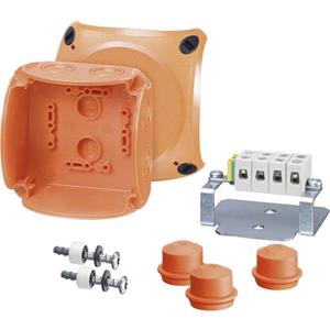Hensel FK 0404 Kabelabzweigkasten Funktionserh - Hensel FK 0404, Polycarbonat (PC), Orange, IP65, IP66, 104 mm, 70 mm, 104 mm