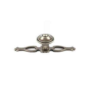 DecoMode knop Somme op plaat oud zilver 108mm