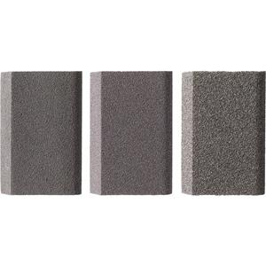 Kwb 088900 Schleifschwamm 3er-Set abgerundet und abgeschrägt in Körnungen Medium, Fine und Super F